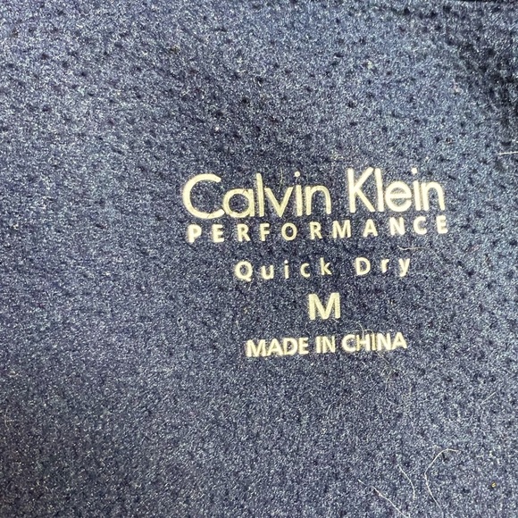 Calvin Klein performance fleece quick dry jacket w/Thumbholes Navy Blue - Picture 8 of 13